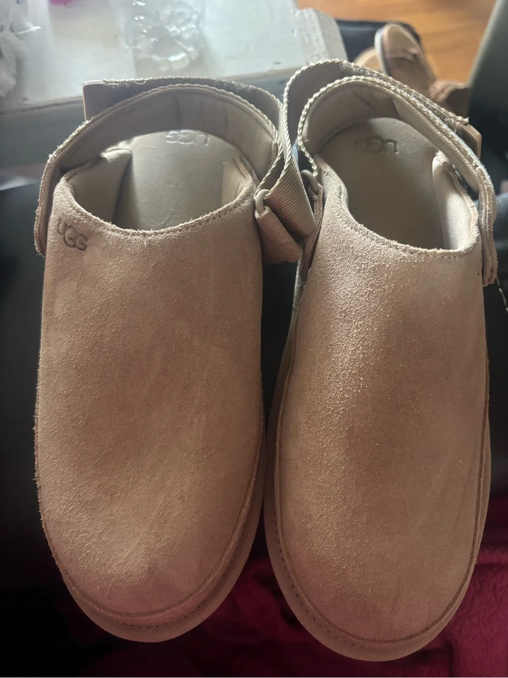 UGG Kids Suede Slip-On Clog in Chestnut AUTHENTIC
